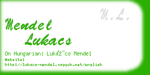 mendel lukacs business card